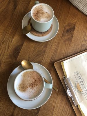 Cappuccino -> 3,20€  at Glückskind in Rostock