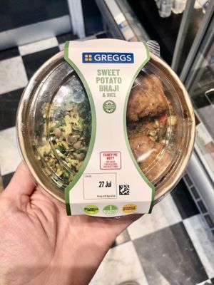 Sweet potato bhaji bowl  at Greggs in Manchester