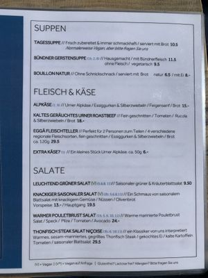 Menu 1 clearly labeled   at Berggasthaus Eggberge in Altdorf