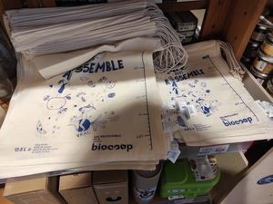 Bags at Biocoop in Carnac