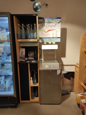 Water refill station at Biocoop in Carnac