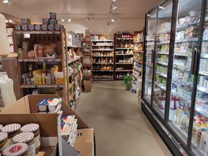 Inside the store at Biocoop in Carnac