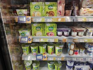 Iogurts at Biocoop in Carnac