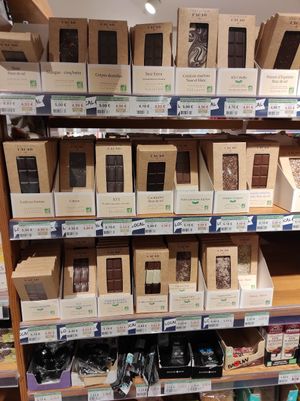 Chocolates at Biocoop in Carnac