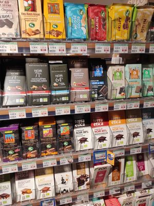 Chocolates at Biocoop in Carnac