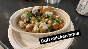 Buffalo cauliflower bites (typo on the pic itself) at PlantPub in Cambridge