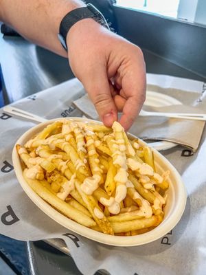 Pub fries 🤤 so crispy. Aioli was amazing, wish there was more on the fries! at PlantPub in Cambridge