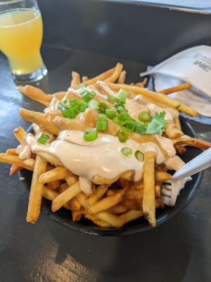 Cheeze fries at PlantPub in Cambridge