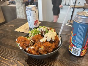 Cauliflower wings  at PlantPub in Cambridge