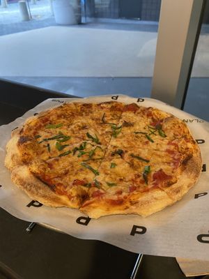 cheese pizza #Veganuary at PlantPub in Cambridge