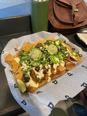 loaded nachos!  #Veganuary at PlantPub in Cambridge
