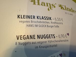 vegan kids nuggets  at Hans im Glück in Pforzheim