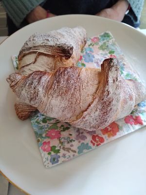 Raspberry croissants 🌱 at Kingscroft Guest House in Buxton