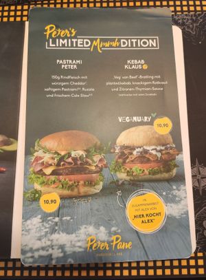 Veganuary burger at Peter Pane in Cologne