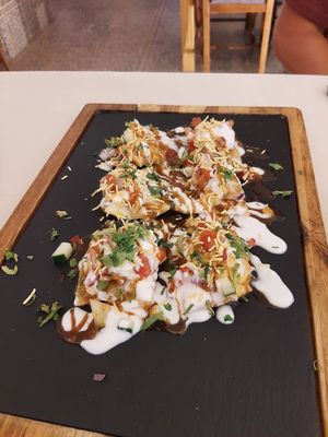 Delhi paarpri chaat at Mirchis Tandoori in Tenerife