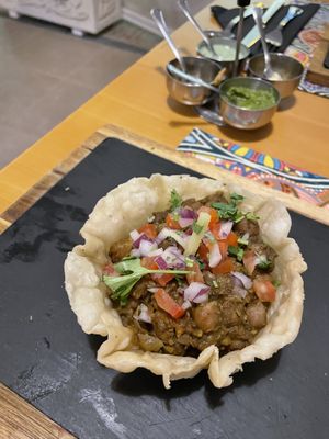 crispy channa puri  at Mirchis Tandoori in Tenerife