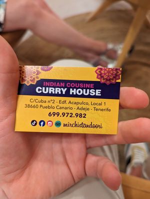  at Mirchis Tandoori in Tenerife