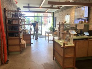 Inside at Greenhouse Juice - Queen St in Toronto