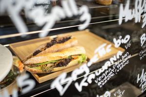 vegan Kawara baguette  at Market by Jeremy in Luxembourg City