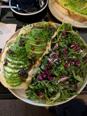 Avocado 🥑 toast with whipped tofu cream and salad at Market by Jeremy in Luxembourg City