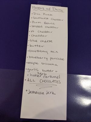 Carmel and Salted Carmel should be on this list at Coastal Maine Popcorn in Boothbay Harbor