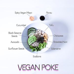 Vegan Poke Anatomy at Makai Poke House in Pharr