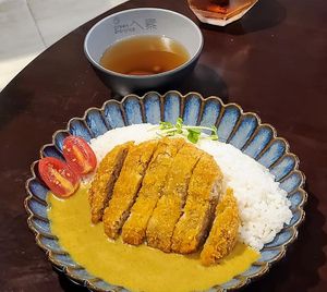 Vegetarian Pork Cutlet Curry Rice 咖哩吉烈豬扒飯 at Green Entrance - 入素 in New Territories