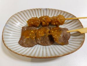 Vegetarian Chicken/Beef Skewer with Satay Sauce 沙嗲雞/牛串 at Green Entrance - 入素 in New Territories