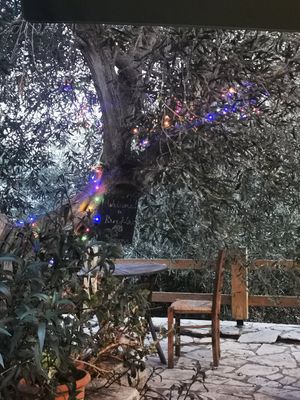 Lights as it was getting dark at Kareklas in Gaios