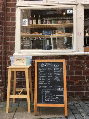 coffee window  at Avenir Café in Lueneburg