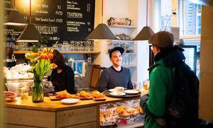 cosy café at Avenir Café in Lueneburg