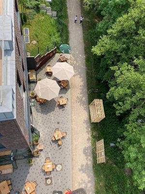 view from above at Avenir Rösterei in Lueneburg