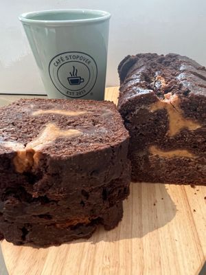 Double Dark Peanut Banana Bread at CAFE Stopover - Specialty Coffee & Banana Bread Bakery in Aachen