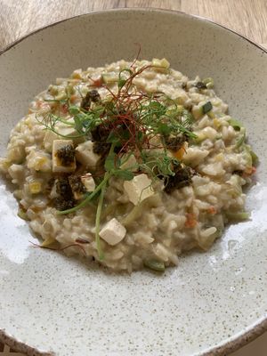 Lemon risotto with tofu   at Most in Ljubljana
