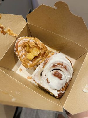 Toffee apple cruffin, cinnamon bun  at Babyfaced Baker in Edinburgh