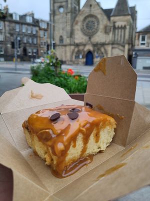Banoffee bun at Babyfaced Baker in Edinburgh