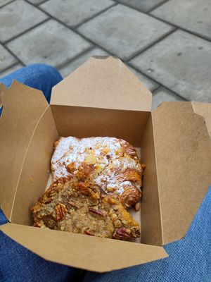 Almond croissant at Babyfaced Baker in Edinburgh