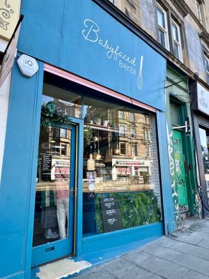 Exterior of the bakery   at Babyfaced Baker in Edinburgh