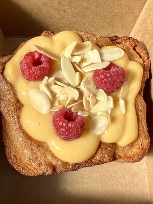 Almond, orange and raspberry French toast   at Babyfaced Baker in Edinburgh