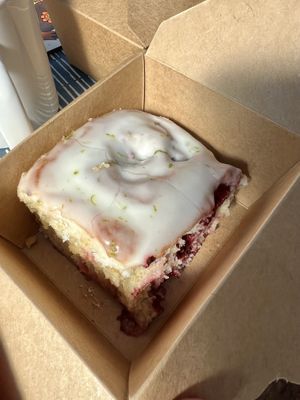 Bramble and lime bun   at Babyfaced Baker in Edinburgh