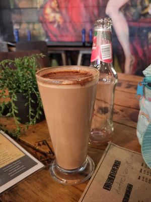 Hot chocolate (can choose mylk) at Cafe Morso in Coventry