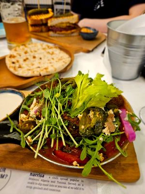 Vegan shakshouka at Hamsa in Krakow