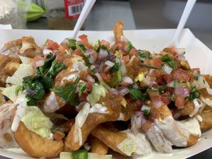 Veggie Nacho Fries  at Van's Damn Tasty Tacos and Ronburguesas in Pflugerville