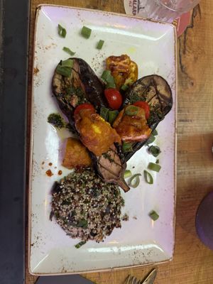 Gekoesterde aubergine  at Bierfabriek in Amsterdam