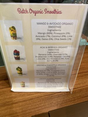 Smoothie menu 😍 at Olive Well in Romford