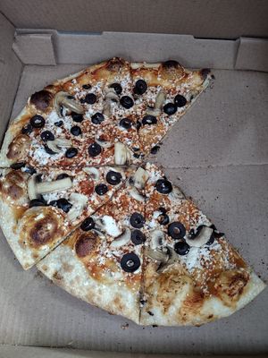 Expensive and a weak vegan cheese experience. at Paizano's Pizza in Baker City