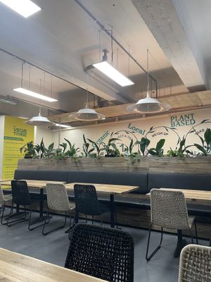 Inside the restaurant  at Vegie Tribe in Melbourne