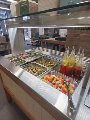 Salad bar at Vegie Tribe in Melbourne