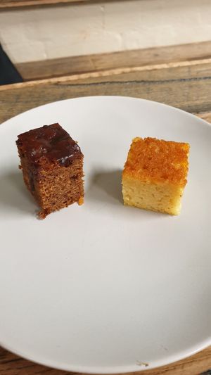 Yummy bite size cake. So delicious at Vegie Tribe in Melbourne