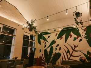 Upstairs seating at Vegie Tribe in Melbourne